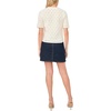 Vince Camuto Women’s Pointelle Short Sleeve Cardigan(Antique White)