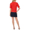 Vince Camuto Women’s Pointelle Short Sleeve Cardigan(Lobster Red)