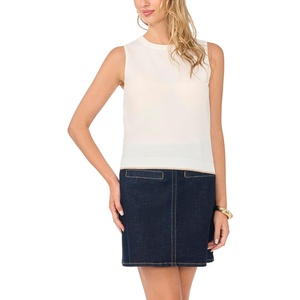 Vince Camuto Women’s Crew Neck Sleeveless Top(Antique White)