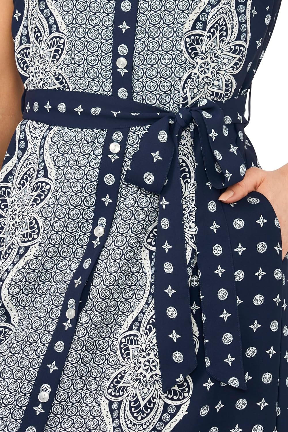 image:imageVince Camuto Collared Sleeveless Button UpClassic Navy