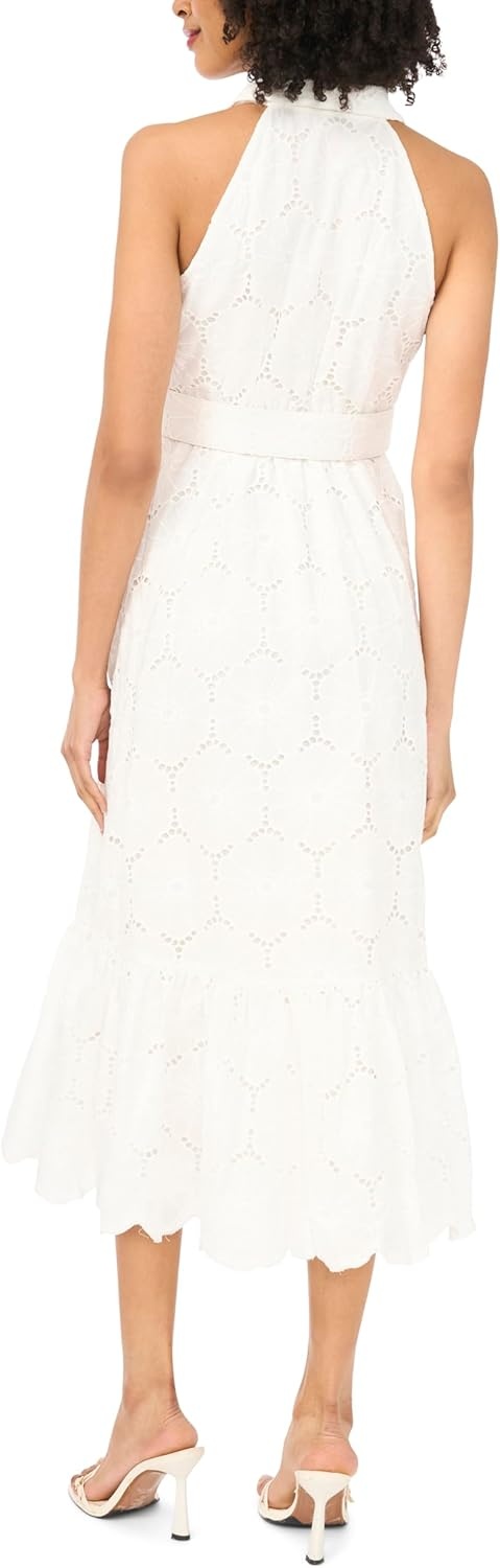image:imageVince Camuto Collared Sleeveless Button UpUltra White