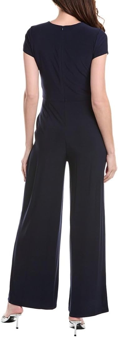 image:imageVince Camuto Womens Cap Sleeve Bateau Neckline Jersey JumpsuitNavy