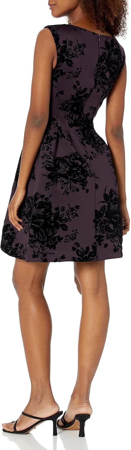 image:imageVince Camuto Womens Formal Stretch Printed DressDressPlum