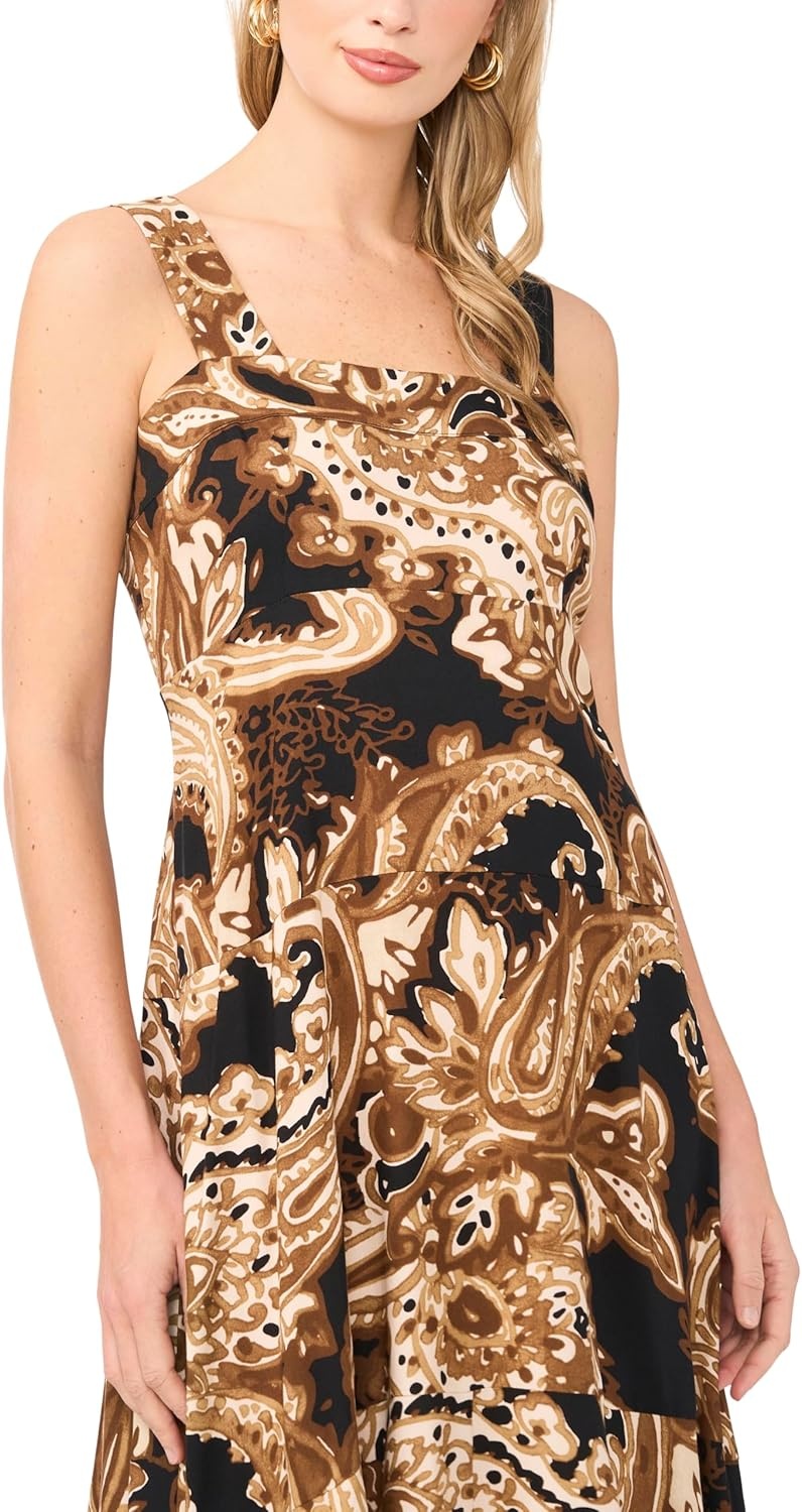 image:imageVince Camuto Womens Sleeveless Tiered Maxi DressRich Black