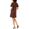Vince Camuto Women’s Short Puff Sleeve Collared Button Down Mini Shirt Dress(Mocha)