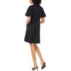 Vince Camuto Women’s Short Puff Sleeve Collared Button Down Mini Shirt Dress(Rich Black)
