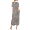 Vince Camuto Women’s Short Sleeve Knit Crew Neck Maxi Dress(Rich Black)
