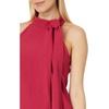 Vince Camuto Women’s Sleeveless Halter Tie Neck Shift Mini Dress(Berry)