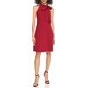 Vince Camuto Women’s Sleeveless Halter Tie Neck Shift Mini Dress(Bordeaux)