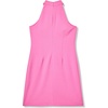 Vince Camuto Women’s Sleeveless Halter Tie Neck Shift Mini Dress(Peony)