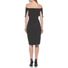 Vince Camuto Women’s Sleeveless Off Shoulder Cocktail Midi Dress(Black)