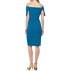 Vince Camuto Women’s Sleeveless Off Shoulder Cocktail Midi Dress(Cobalt)
