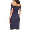 Vince Camuto Women’s Sleeveless Off Shoulder Cocktail Midi Dress(Navy)