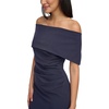 Vince Camuto Women’s Sleeveless Off Shoulder Cocktail Midi Dress(Navy)