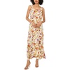 Vince Camuto Square Neck Tiered Maxi(Apple Red)