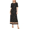 Vince Camuto Women’s Short Sleeve Knit Crew Neck Maxi Dress(Burnt Olive)