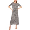 Vince Camuto Women’s Short Sleeve Knit Crew Neck Maxi Dress(Rich Black)