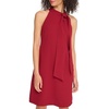 Vince Camuto Women’s Sleeveless Halter Tie Neck Shift Mini Dress(Bordeaux)