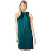 Vince Camuto Women’s Sleeveless Halter Tie Neck Shift Mini Dress(Hunter)